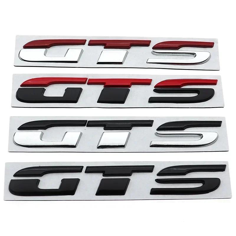 XXEV1 3D Metal GTS Logo Letter Car Rear Trunk Tail Door Side Sticker for Volkswagen VW Polo BORA Caddy Golf Jetta Touran Passat T-Roc