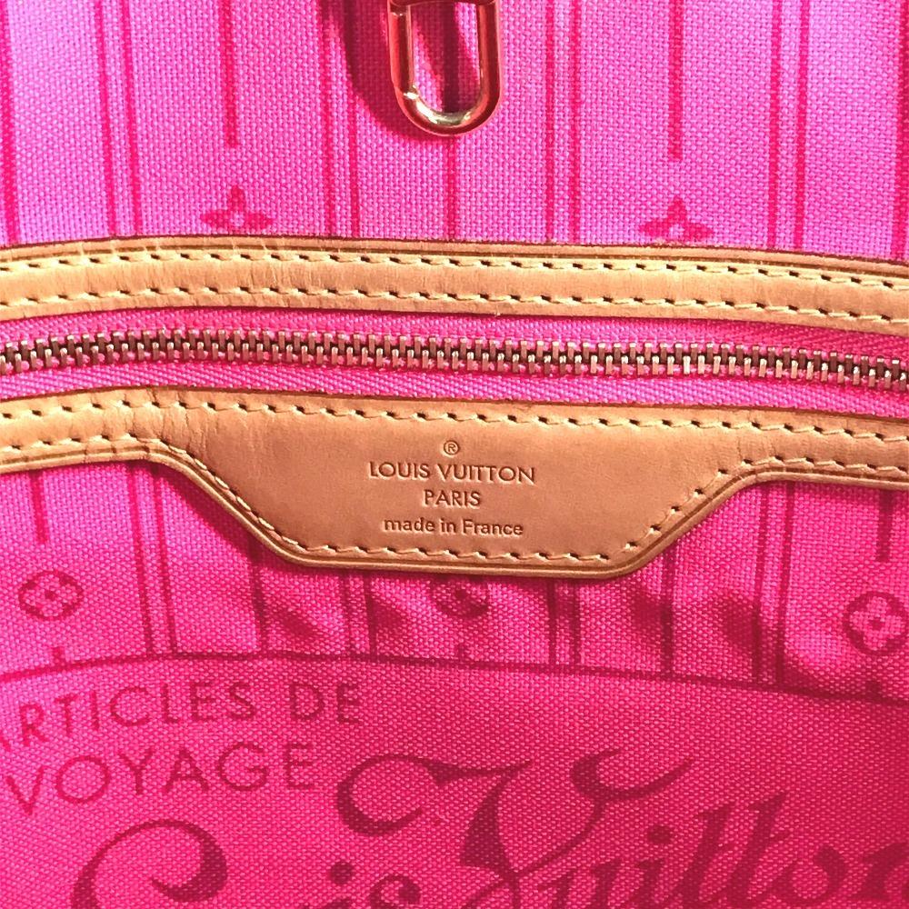 Louis Vuitton  M48613 Monogram Rose Neverfull MM Shoulder Bag Tote Bag