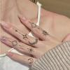 Feuerwerk Stern Mond Finger Tattoo Aufkleber, Wasserdicht Und Langlebig, Personalisierter Knöchel Stil, Simulierte Tattoo Aufkleber