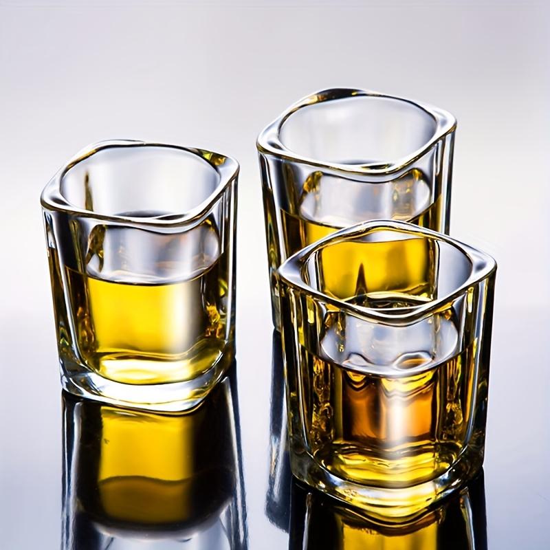 Traditional Chinese Liquor Glass Cups Set 1L Small Square Shot Glass Home Barware