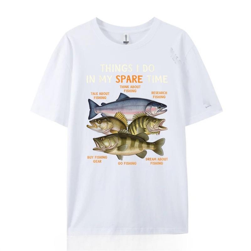 Смешная графическая футболка Одежда для рыбалки Футболка Мужская Хлопковая Футболка Смешные Футболки Топы Фитнес Мужская Одежда Уличная Одежда S
