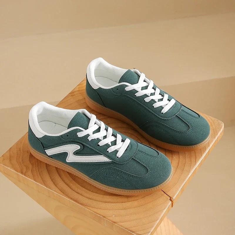 Fashion Trendy Fashion Ethical Shoes Contrast Color Niche Casual Sneakers Flat Non-slip Shoes Women Zapatos Mujer Comfortable Super Soft