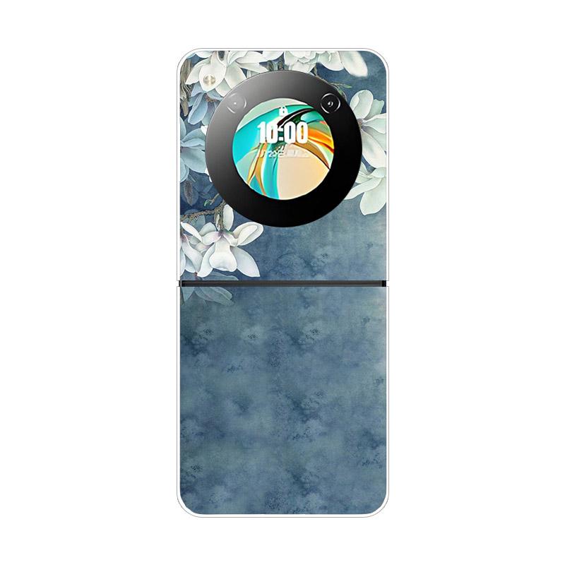 Etui na ZTE Nubia Flip NX724J Modne Malowane Przezroczyste Twarde PC Składane Na ZTE Libero Flip 5G A304ZT Przezroczyste Etui na Telefon Funda