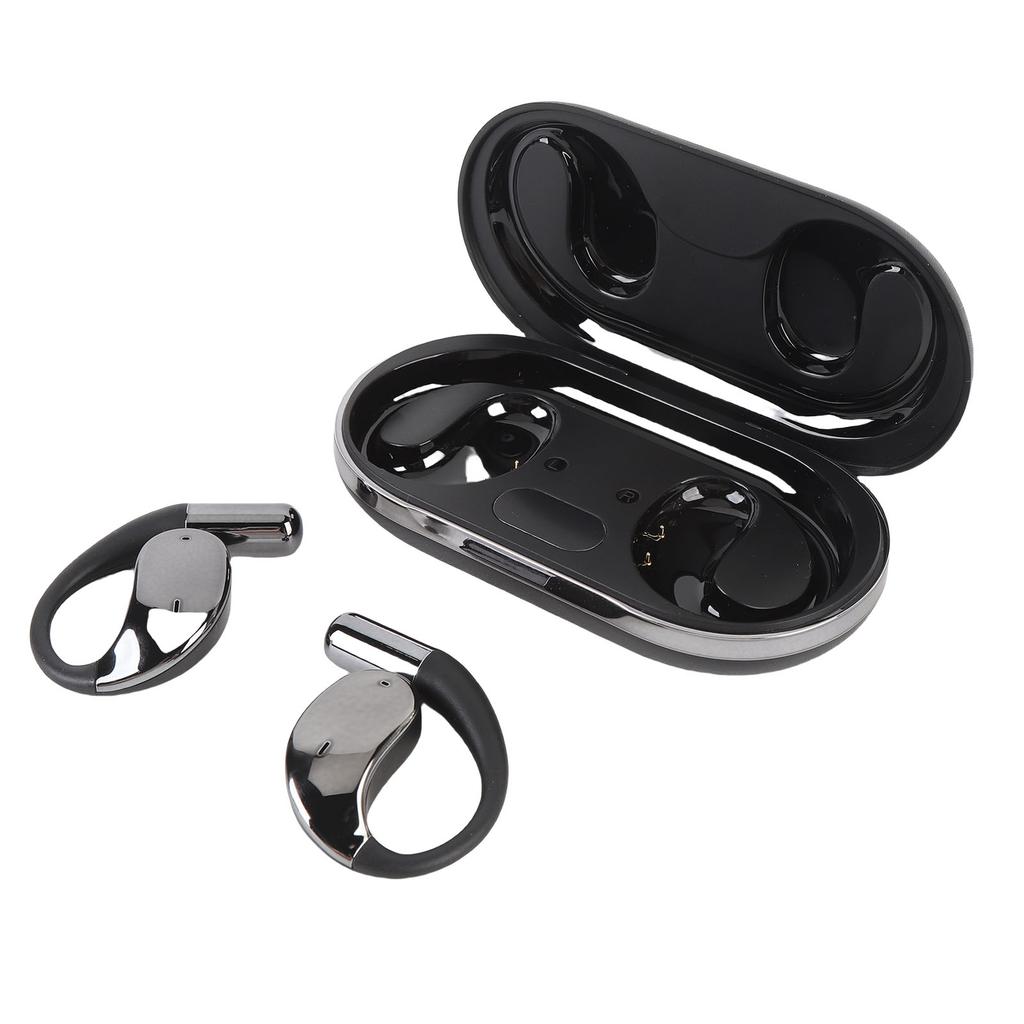 Al Translation Earphone Bluetooth V5.4 Ear Hook Language Translator Earbuds Long Battery Life Black