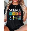 Women'S Round-Neck Spring and Summer T-Shirt Featuring A Pattern That Conveys The Professional Characteristics of Science Teachers
