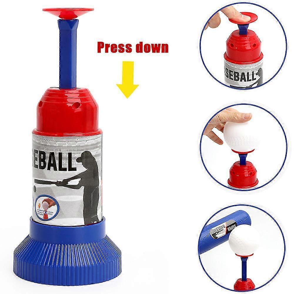 Machine de Lancer Automatique de Baseball pour Enfants Jouet d'Extérieur Intérieur Sport de Loisir Interactif Parent-Enfant Ensemble de Baseball