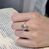 5Carat Cushion Cut Moissanite Rings for Women   CopperHidden Halo Diamond Engagement Ring Wedding Bands Jewelry Gift