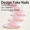 Full Cover Press On Nails French Tip Press On Nail Medium Almond Artificial Nail