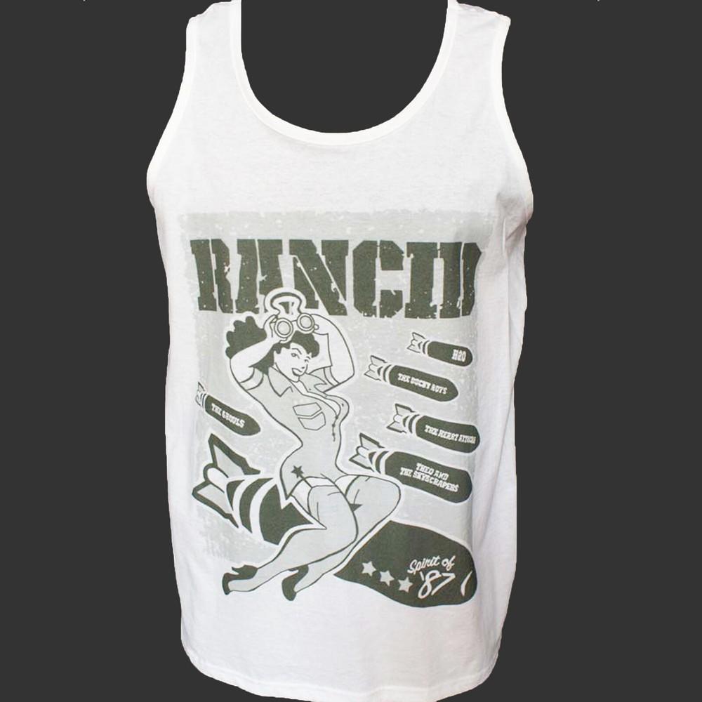 

Rancid Punk Rock Hardcore T-SHIRT vest top unisex white S-4XL L