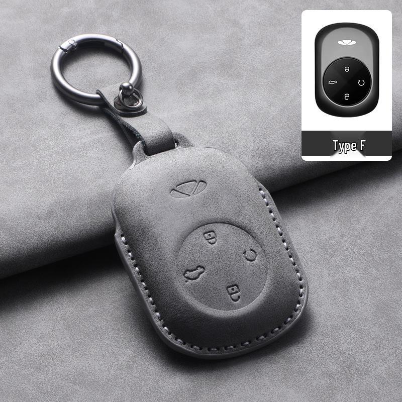 Chery Fengyun A9L Full Coverage Goat Leather Key Case with Protective Buckle