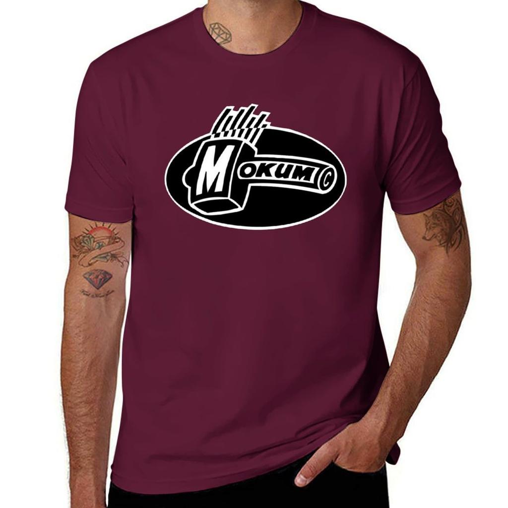 MOKUM RECORDS T-Shirt-Grafiken Vintage Neuauflage T-Shirts für Herren Baumwolle