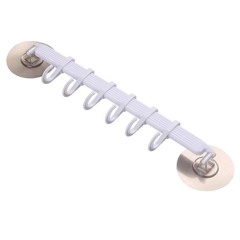 Organizer Haak Plastic Badkamer Zuignap Vacuüm Frame Handdoek Dubbel Verstelbaar Muur Gereedschap Planken Flexibel Kast Houder Hanger