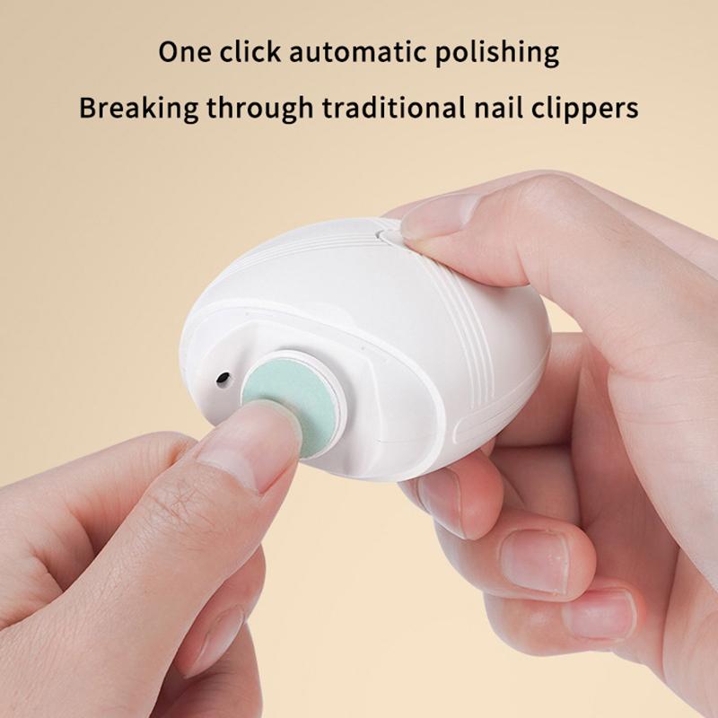 Electric Nail Filer Rechargeable Fingernail Polisher With Light Automatic Electric Nail Clipper For Nail Care And Polishing