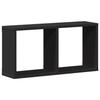 VidaXL Wall Cabinet 60x16x30 Cm Black Engineered Wood, Floating Wall Cabinet, Wall Shelf, Wall Display Cabinet, Furniture 854878