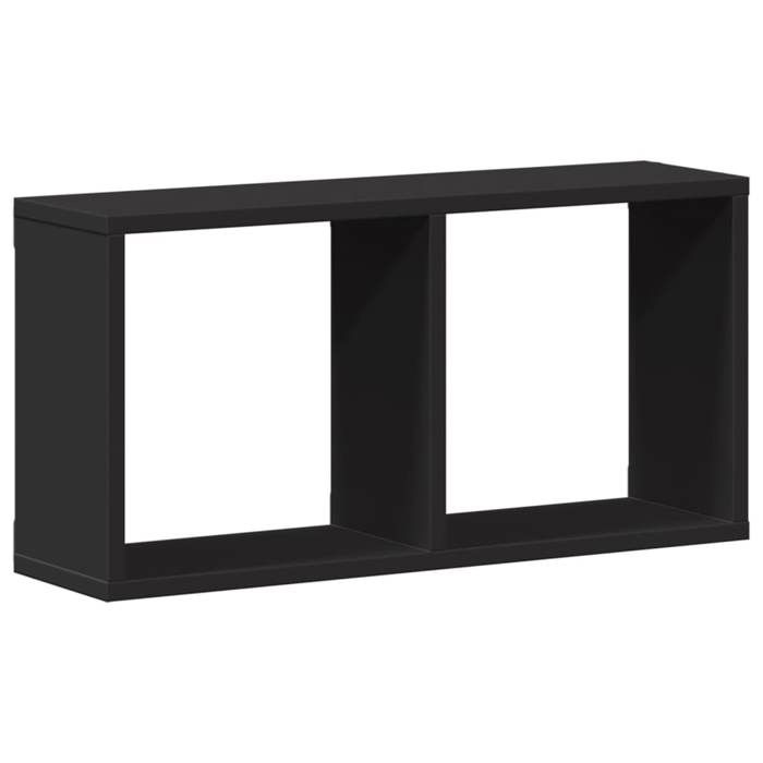 VidaXL Wall Cabinet 60x16x30 Cm Black Engineered Wood, Floating Wall Cabinet, Wall Shelf, Wall Display Cabinet, Furniture 854878
