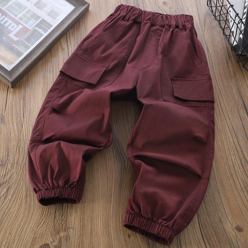 2025 Dětské keprové cargo kalhoty z prané bavlny - Klasické a všestranné sportovně ležérní