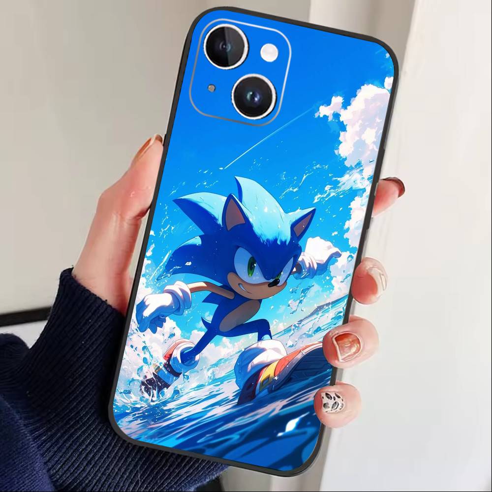 L-Shadow the Hedgehog Phone Case For iPhone 17 16 15 14 13 12 Max Plus Silicone Black Cover