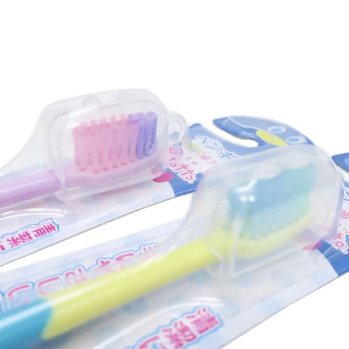 Pitatto Penguin Toothbrush with Suction Cup and Cap, Light Pink, 1 Toothbrush