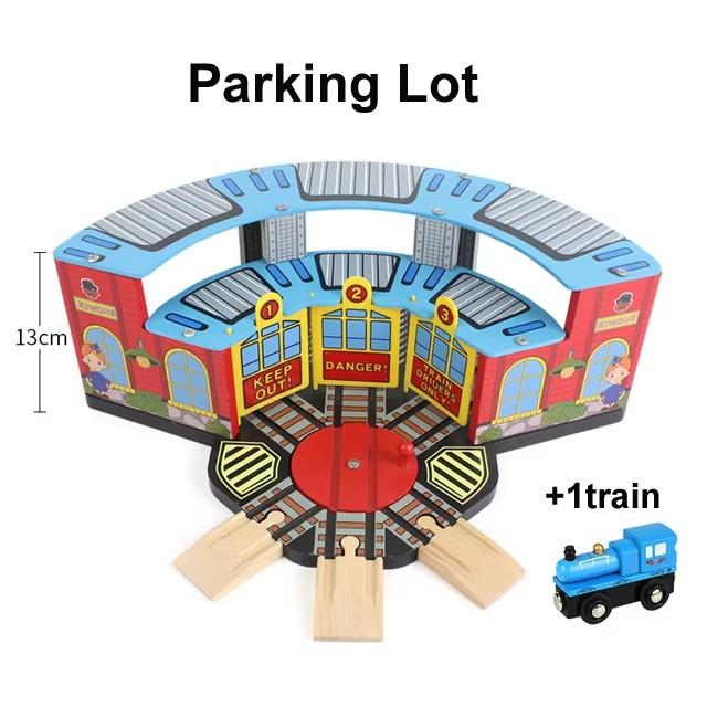 Wooden Track Accessories All Kinds of Wooden Bridge Tunnel Station Fit for Brand Wooden Train Tracks Railway Toys for Kids