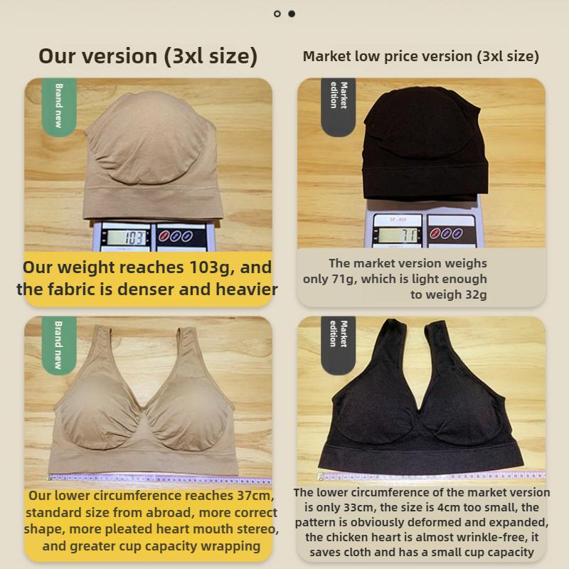 M-3XL Women's Sports Bra Plus Size Wireless Tank Tops Double Layer Seamless Yoga Adjustment Underwear