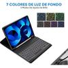 Compatible Backlit Bluetooth Keyboard Case with Pen Slot for iPad 10th Gen - Spanish Layout & 11th Stand Shell