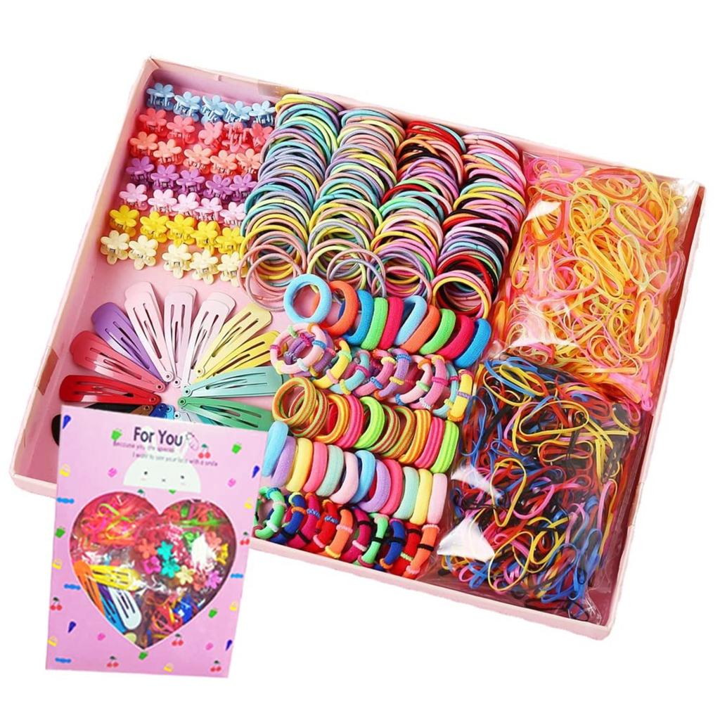 Girl hair accessories, girl accessories, women's headbands, elastic hair ties, ponytail holders, rubber hair clips, rope hair accessories (780 pieces)