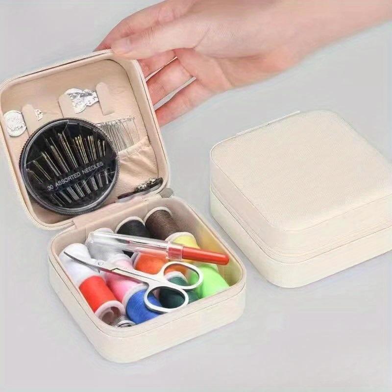 56pcs/set Portable Sewing Kit with Storage Box Household Multi-functional Sewing Tool Sewing Bag DIY Sewing Tool Needlework Kits