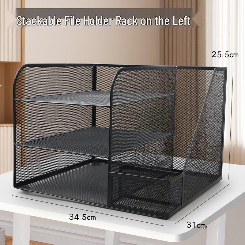 A4 Layered Desktop File Organizer and Document Rack