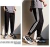 Pantaloni de jogging de iarnă pentru bărbați: Pantaloni sport casual cu trei dungi, largi, cu picior drept
