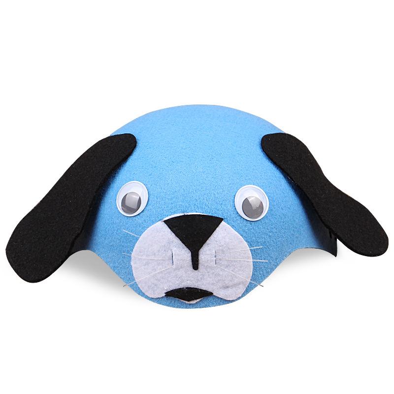 Cartoon Animal Party Kids Hat Children's Day Stage Performance Props Zoo Carnival Felt Hat Zodiac Rabbit Mouse Headdress