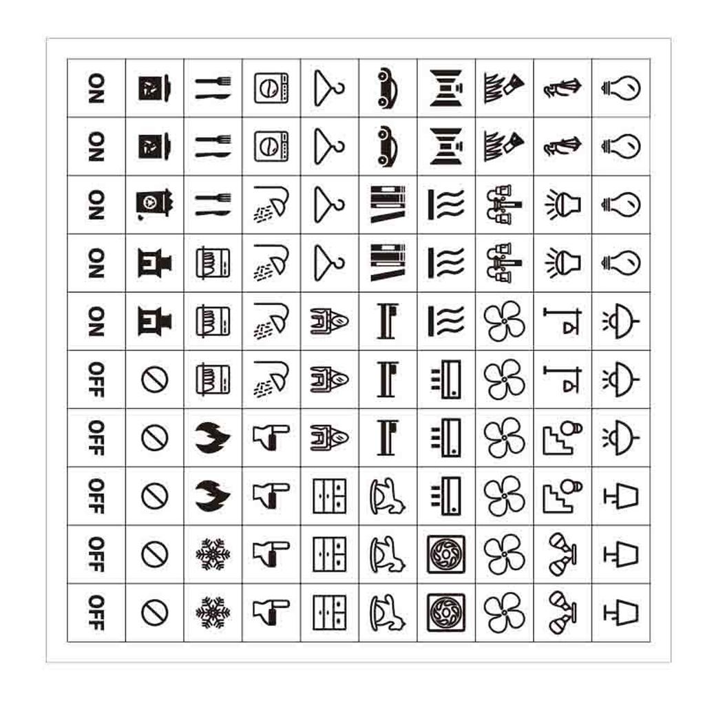 Etiquetas para Painel de Interruptores à Prova d'Água Etiquetas para Interruptores de Luz Autocolante Casa Escritório Escola Negócios Adesivo Decalque para Painel de Interruptores