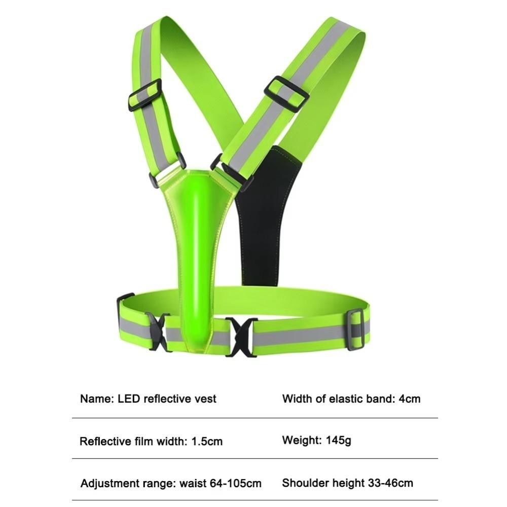 USB Rechargeable Glowing Reflector Vest Waterproof High Visibility Vest New LED Running Vest