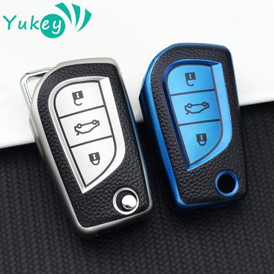 Für Toyota Aygo Yaris Highlander Camry RAV4 Schlüsselhalter TPU 3 Tasten Autoschlüssel Abdeckung Fall Shell Protector Fob Autozubehör