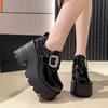 Fashion 10CM Heels Chunky Sneakers 2025 New Autumn Spring Women Walking Shoes Comfortable Casual Leather Shoes Platform Sports Sneakers