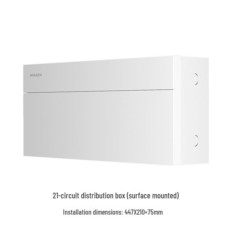 Monslang Surface-Mounted Indoor Distribution Box, 24-Position, High-Value Strong Current Control Box for Household Wiring.