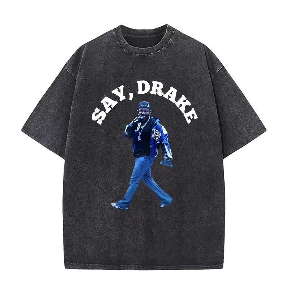 Rapper Kendrick Lamar DAMN Washed Tshirt Mens Women Clothing Fashion Vintage Casual Oversized Short Sleeve T Shirts Streetwear