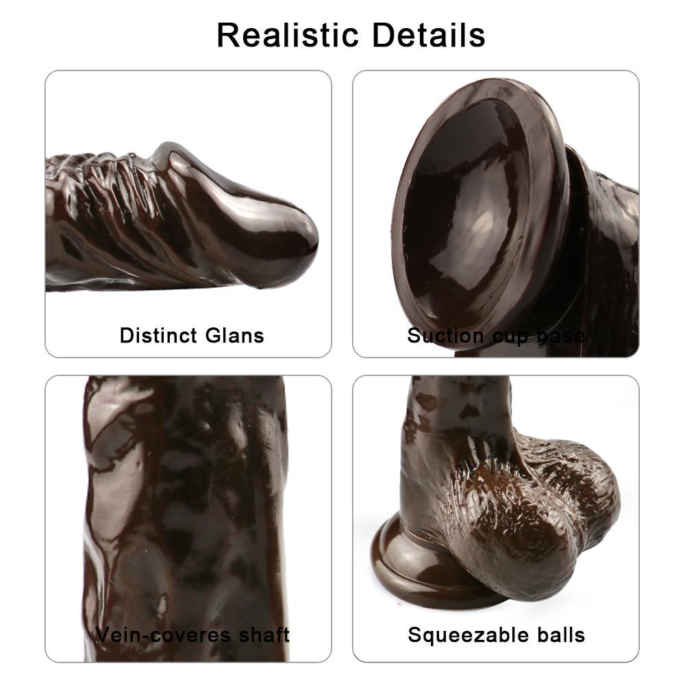 Brown Realistic Dildo Sex Toys for Women Huge Penis with Strong Suciton Cup Female G-spot  Adult Toy  Anal  Lesbian