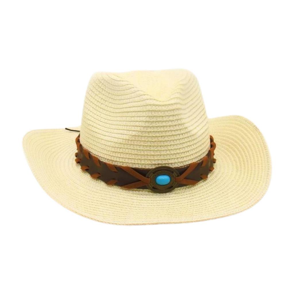 Premium Prärie Cowboyhut Sonnenschutz Sonnenhut Reise Strand Stroh Berühmter Strohhut