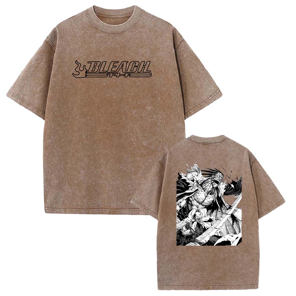 

Bleach Аниме Одежда Зараки Кенпачи Графическая Футболка Мужская Женская Оверсайз Хлопковые Футболки Ретро Выстиранная Футболка Харадзюку Мужская Футболка XL мятный зеленый