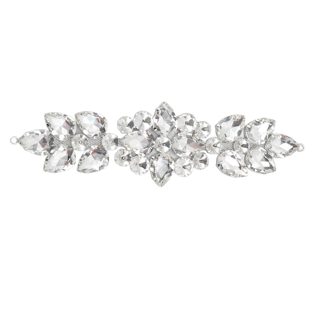 Applique Strass Verre Exquise Éblouissante Fleur Strass Verre Patch pour Vêtements Robe de Mariée