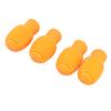 4Pcs Drumstick Silent Tip Silicone Drum Stick Dampener Mallet Mute Tip Instrument Accessory Orange