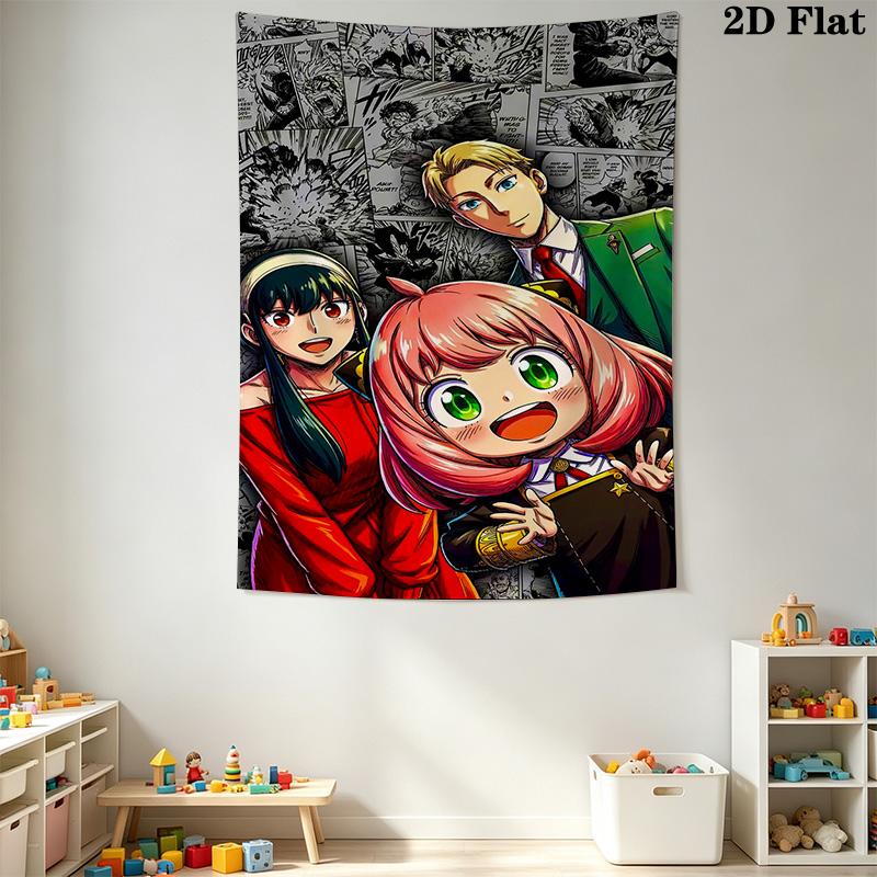 Anime Characters Tapestry Vibrant Wall Decor Tapestry Fashion Print Wallmounted Christmas Gift Background Cloth Soft