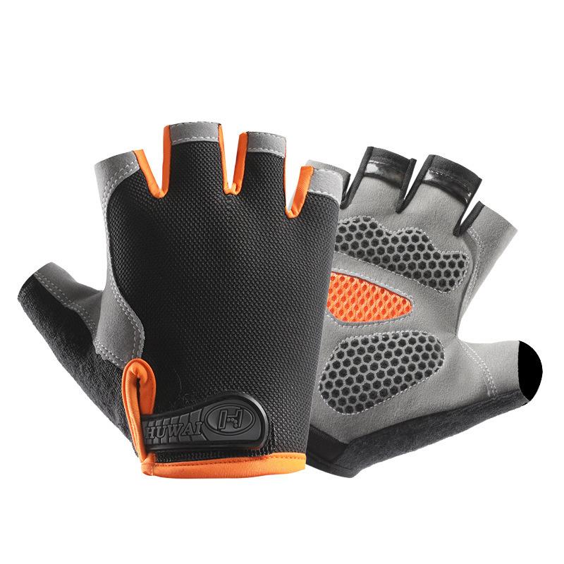 

Fitness half-finger gloves for men and women outdoor cycling strength training horizontal bar iron wear-resistant non-slip thin breathable XL