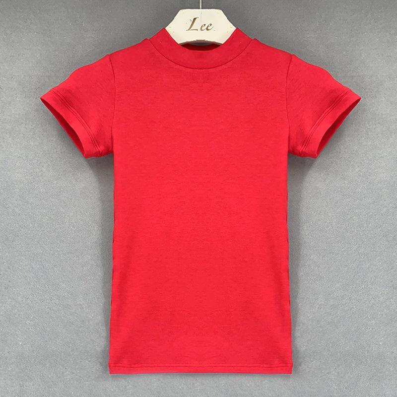 Dongdaemun Sexy Semi-Sheer Tight-Fit Short-Sleeve T-Shirt