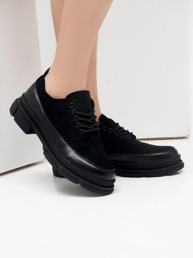ISSA Plus zapatos combinados negros con cordones comprar a buen precio —  entrega gratuita, reseñas reales con fotos — Joom