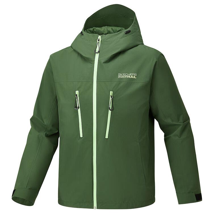 Skechers Outdoor Series Casual Skin-Friendly Hooded Zipper Breathable Jacket Men jackets P226M049-05WC S