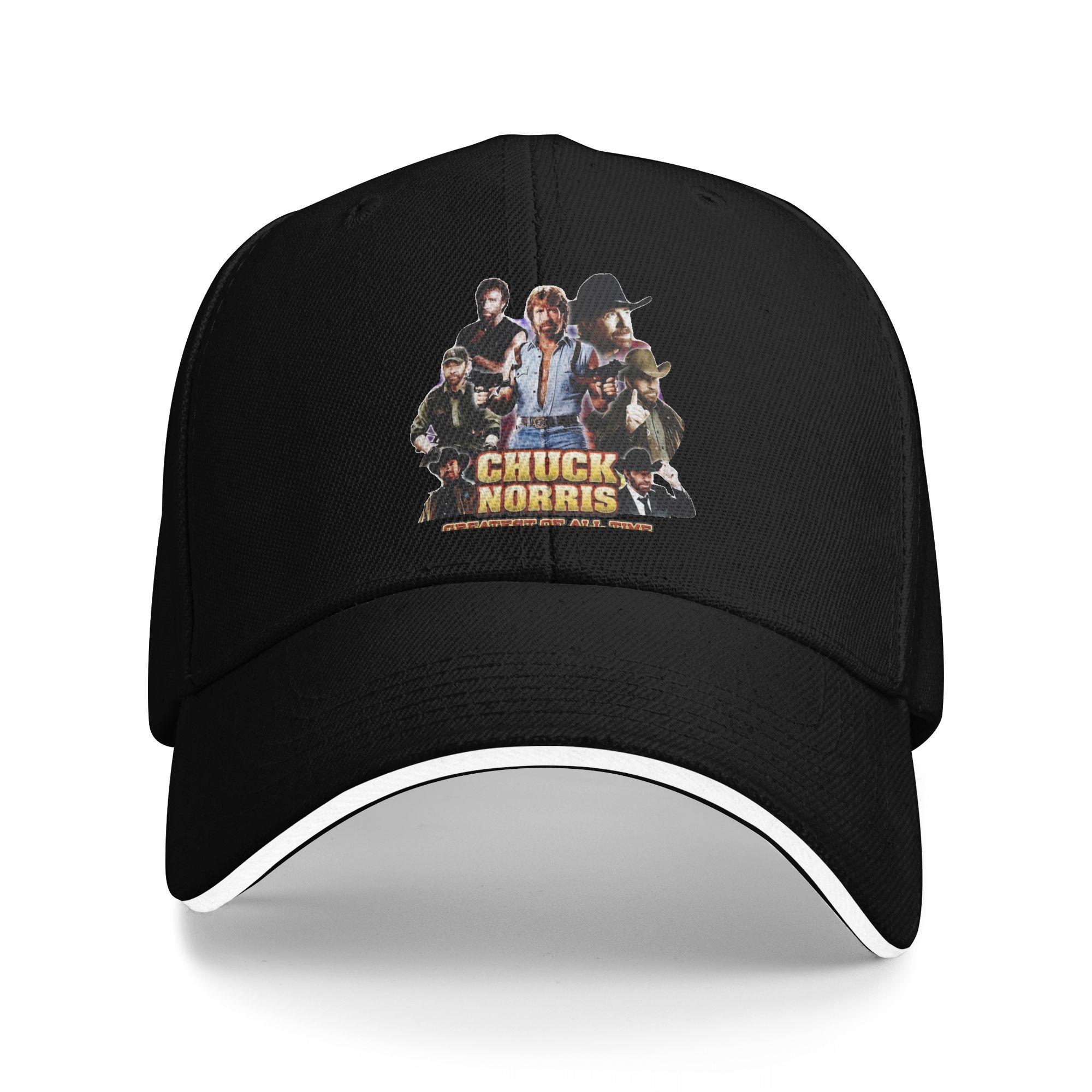 

Chuck Norris Greatest of All Time Baseball Cap Casual Sandwich Cap Unisex Style Adjustable Dad Hat Fishing One Size чёрный