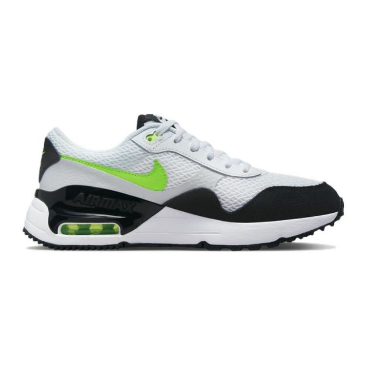 Nike Air Max SYSTM GS White Volt Kids Sneakers Pure-Platinum Black DQ0284-100