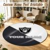 Round Rug Custom NameLas Vegas Raiders Pattern Non Slip Carpet Home Floor Decor