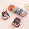 Leather Women's Diamond Ring Necklace Jewelry Bag Mini Change Bag Ring Earrings Jewelry Box Small Earphone Coin Bag